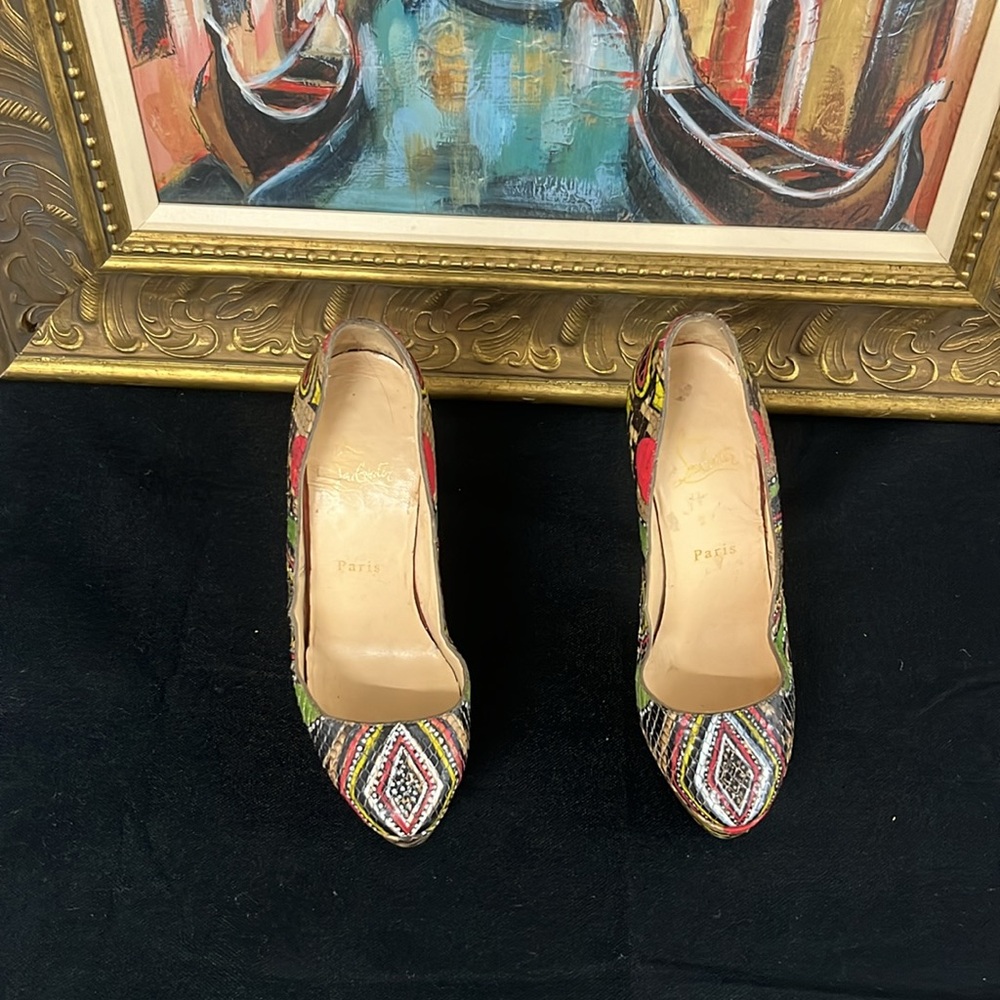 Christian Louboutin Daffodile Python Preowned/Used - image 4